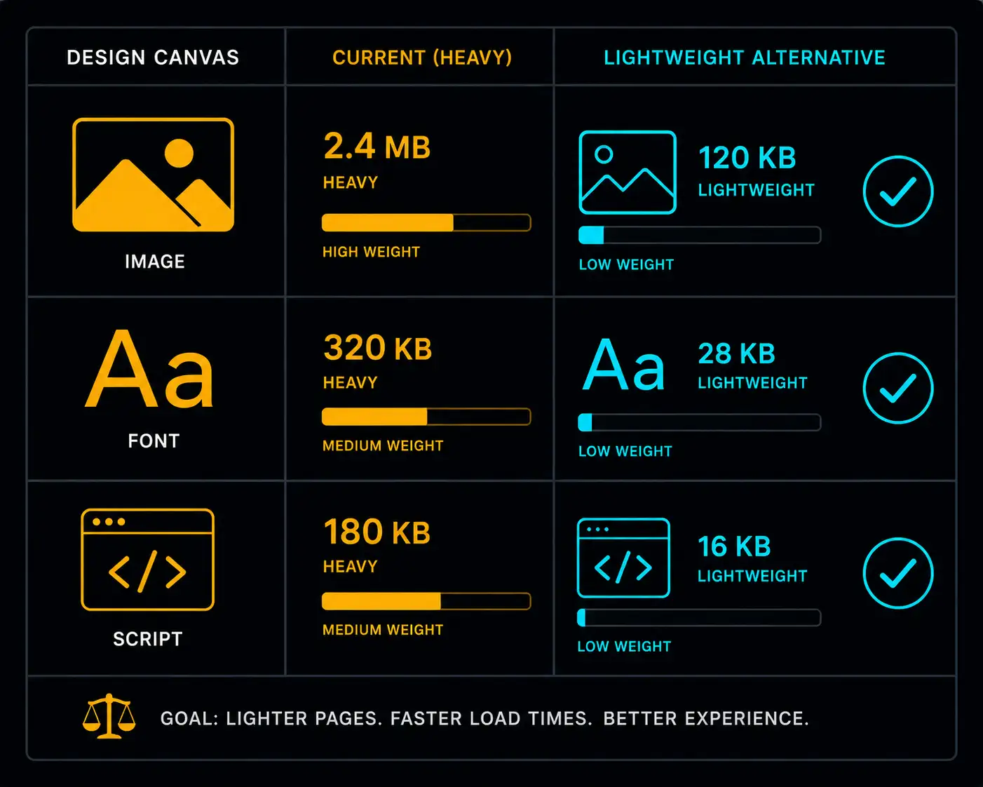 Speed shapes every design choice
